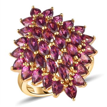 Rhodolith Granat Cluster Ring - 6,79 ct.