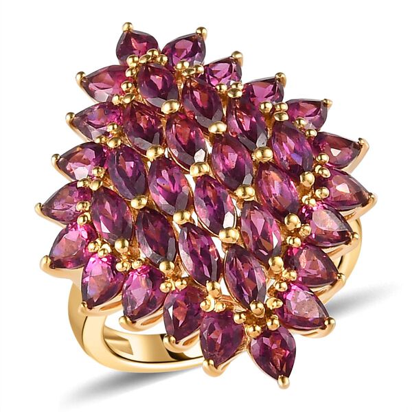 Rhodolith Granat Cluster Ring - 6,79 ct. image number 4