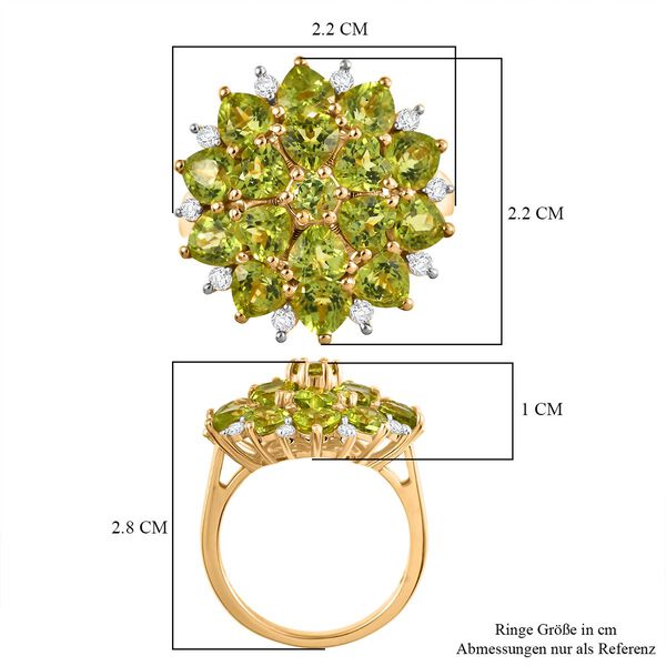 D’Joy Peridot und Zirkon Ring - 4,88 ct. image number 7