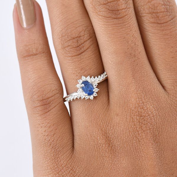 D'Joy AA Nat&uuml;rlicher Kaschmir Kyanit und Zirkon Ring - 1 ct. image number 3