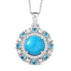 D'Joy AA Sleeping Beauty Türkis, Apatit Schmuckset ca. 50 cm 925 Silber rhodiniert