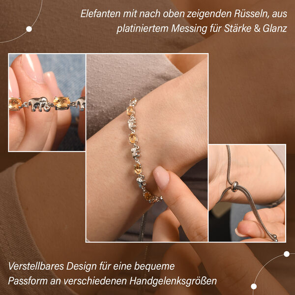 Flexibles Citrin Armband, 25,5 cm - 1,97 ct. image number 3