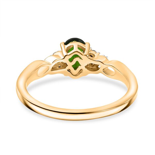 2er Set - D'joy Natürlicher Chromdiopsid Rind und Anhänger, 925 Silber vergoldet (Größe 18.00) ca. 1,87 ct. image number 5