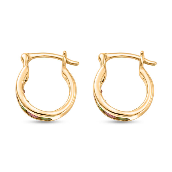 EVER TRUE AA Mehrfarbig-Turmalin Ohrringe Nickelfreies Messing ca. 1,19 ct. image number 3