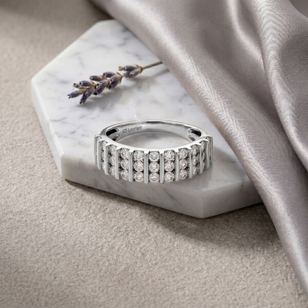 LUXURIANT DIAMOND - Lab Grown Diamant SI-GH Ring 925 Silber Rhodiniert (Gr&ouml;&szlig;e 17.00) ca. 1,12 ct image number 2