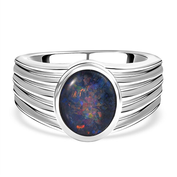 Boulder Opal Triplett Ring - 3 ct.