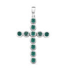 Grandidierit Kreuz-Anhänger, 925 Silber platiniert ca. 1.36 ct