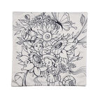 2er-Set, DIY Kissenbezug zum Bemalen mit 8 Textilfarb-Stiften, Größe 45x45 cm, Weiß, Mädchen mit Blumen image number 1
