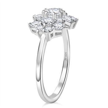 J Francis gefertigt mit SWAROVSKI- Swarovski Zirkonia Ring, 925 Silber rhodiniert