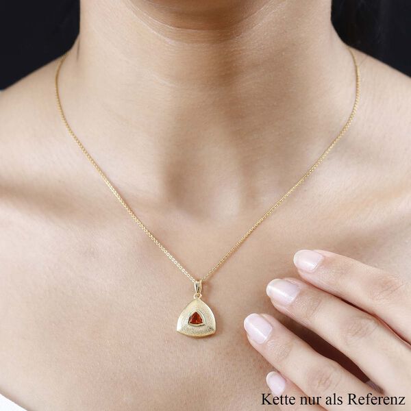 AA Salamanca Feueropal Anhänger 925 Silber Gelbgold Vermeil ca. 0.28 ct image number 3