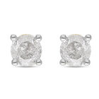 Diamant-Ohrstecker, zertifiziert I2-I3 G-H, 375 Gelbgold ca. 0,28 ct