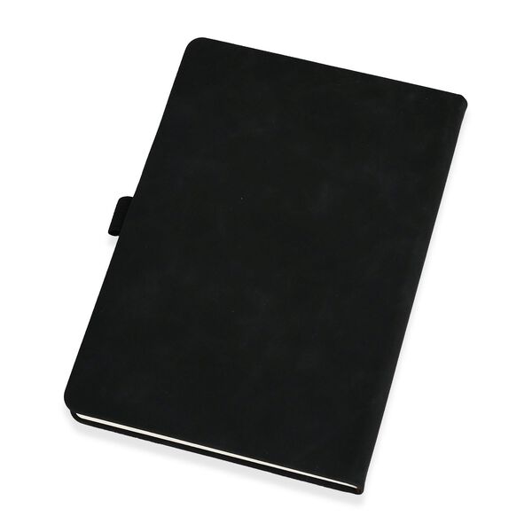 Premium-2er-Set; Notizbuch und Taschentagebuch mit geschnitztem, samtigem Hardcover und Kugelschreiber, schwarz image number 8