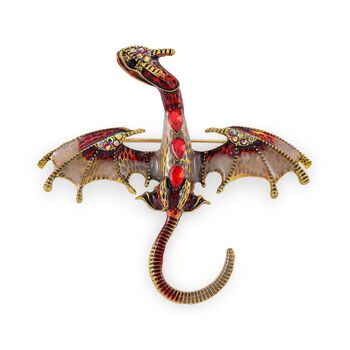 Mehrfarbiger Kristall Brosche emailliert