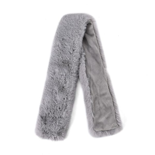 Superweicher Kunstfell-Schal mit 3 Magneten, Hellgrau image number 2