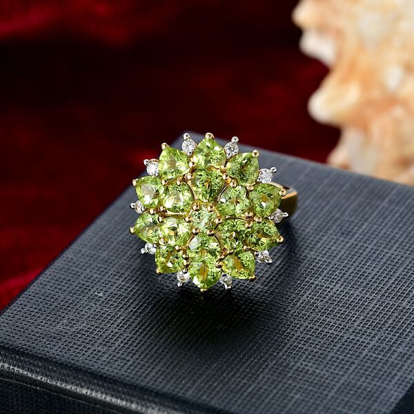 D&rsquo;Joy Peridot und Zirkon Ring - 4,88 ct. image number 2