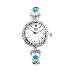 Royal Bali Kollektion- Sleeping Beauty Türkis Uhr in Silber, 19 cm, 2,20 ct. image number 3