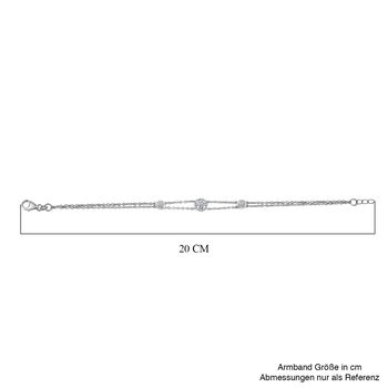 LUXURIANT DIAMOND - Lab Grown Diamant SI-GH SGL zertifiziert Armband ca. 19 cm 925 Silber rhodiniert ca. 1,00 ct.