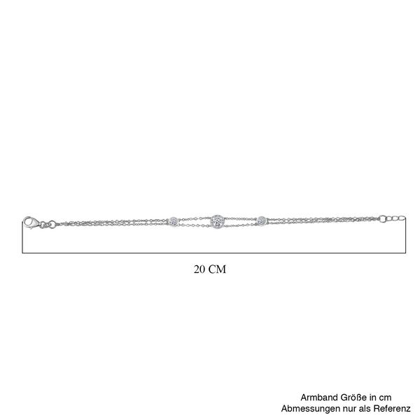 LUXURIANT DIAMOND - Lab Grown Diamant SI-GH SGL zertifiziert Armband ca. 19 cm 925 Silber rhodiniert ca. 1,00 ct. image number 4