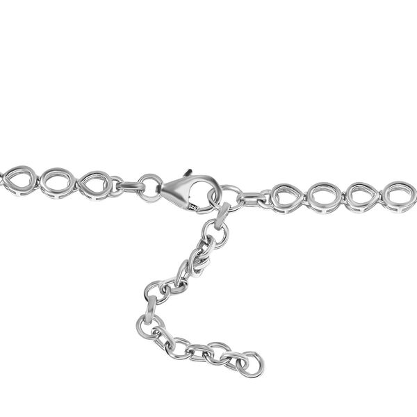 AA Tansanit und Zirkon Halskette, 45 cm - 8,86 ct. image number 4