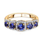 AAA Tansanit Ringe 375 Gold (Größe 17.00) ca. 1.07 ct