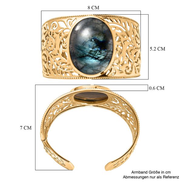 Labradorit Armreif ca. 19 cm, vergoldet ca. 39.92 ct image number 7