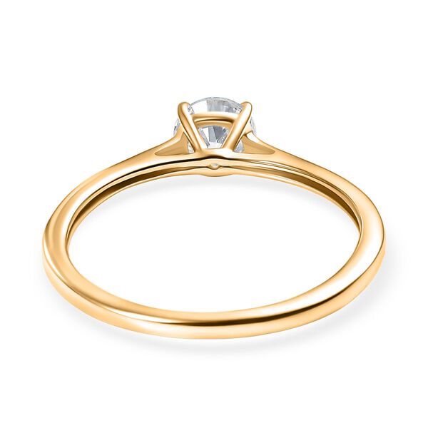 Moissanit Ring, 925 Silber 750 vergoldet  - 0,46 ct. image number 5