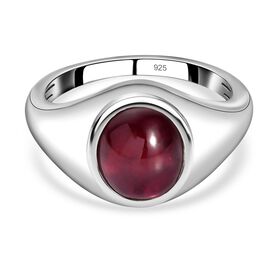 Afrikanischer Rubin-Ring, 925 Silber platiniert  ca. 4,13 ct