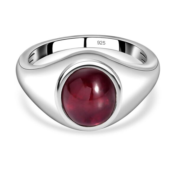 Afrikanischer Rubin-Ring, 925 Silber platiniert  ca. 4,13 ct