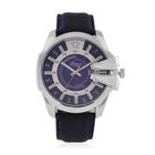 GENOA TIME V2 - Japanisches Datumswerk mit Blauem Lederarmband, Silber-Akzenten und Einzigartigem Zifferblatt-Design, Wasserdicht, 25 cm, ca. 79,00g, blau