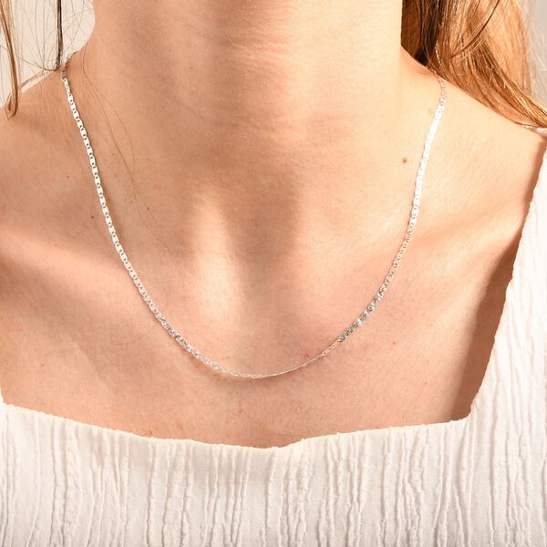 Italienische Valentinokette, 925 Silber, ca. 50 cm, ca. 2,42g image number 1