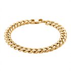 DESIGNER INSPIRIERT Panzer Edelstahl Armband ca. 19 cm ca. 23,00g, Goldfarben