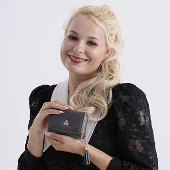 Geldb&ouml;rse mit RFID-Schutz, 11x8x4cm, Grau