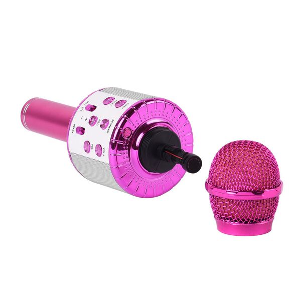 Multifunktions Karaoke Mikrofon und Bluetooth Lautsprecher mit sprachgesteuerten LED - Lichter und Sound - Echo, Rosa image number 11