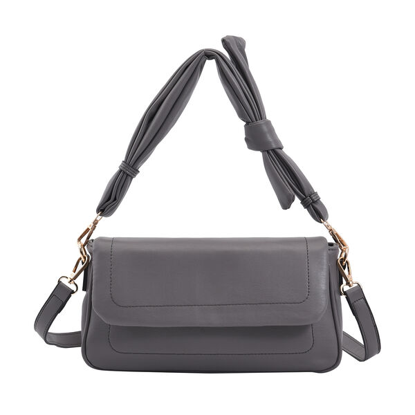 Umh&auml;ngetasche aus Kunstleder, Grau