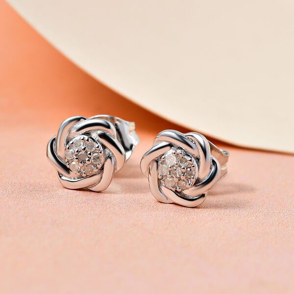 Wei&szlig;e Diamant-Ohrstecker - 0,10 ct. image number 2