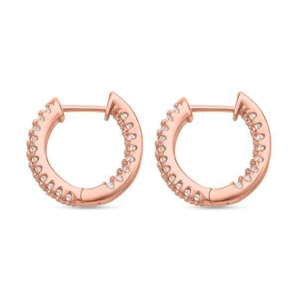 Wei&szlig;e Zirkonia-Creolen, Messing image number 4