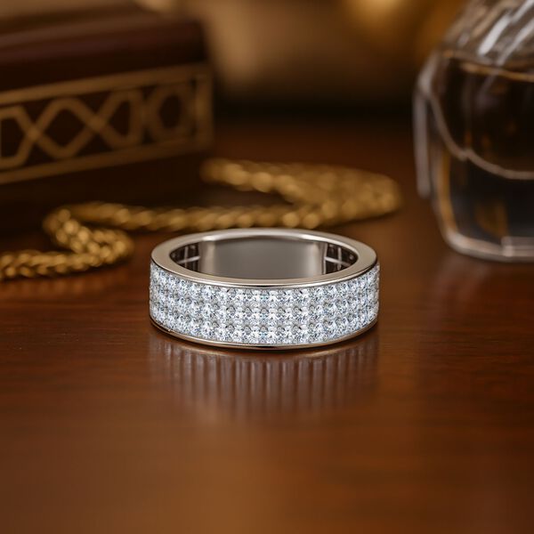 LUXURIANT SGL zertifizierter SI-GH Labor Diamant Ring, 925 Silber rhodiniert - 1 ct. image number 1