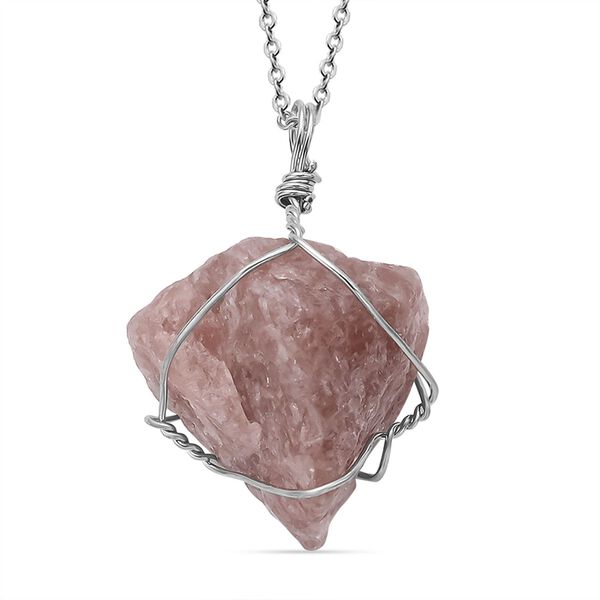 Rubin Zoisit, Erdbeer Quarz und simulierte Glasachat-Halskette - 285 ct. image number 4