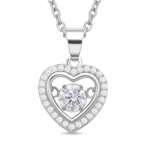 Weißer Zirkonia-Anhänger mit Kette - 1,02 ct. image number 0