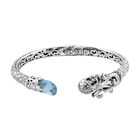 Royal Bali - Blau Topas-Armreif, ca. 19 cm, 925 Silber 27,5g, ca. 5.38 ct image number 0