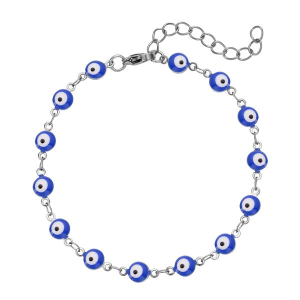 Blaues emailliertes  Armband, ca. 19 cm, Edelstahl ca. 3,80g image number 0