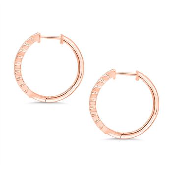 LUXURIANT 0,50 ct. SI Labor Diamant Ohrringe, 925 Silber 750 Ros&eacute;gold Vermeil