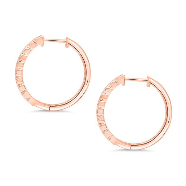 LUXURIANT 0,50 ct. SI Labor Diamant Ohrringe, 925 Silber 750 Roségold Vermeil image number 2