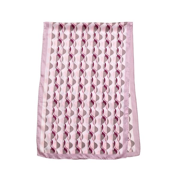 LA MAREY 100% Maulbeeren-Seidenschal, 55x170 cm, Wellen image number 2