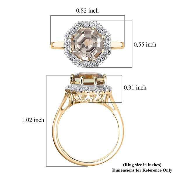 LUXURIANT DIAMOND - AAA Turkizit, Lab Grown Diamant Ring 417 Gold (Gr&ouml;&szlig;e 20.00) ca. 4,51 ct image number 5