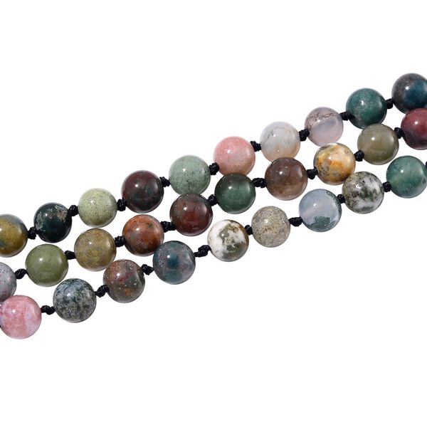 Dreilagige indische Achat-Halskette 150cm - 375 ct. image number 4