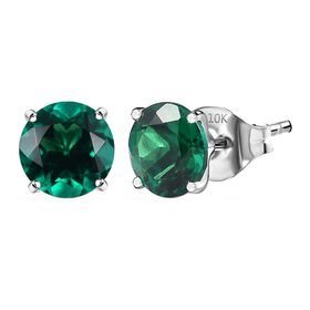 AAA Lab Grown Smaragd Ohrringe 417 Gold ca. 3,12 ct.
