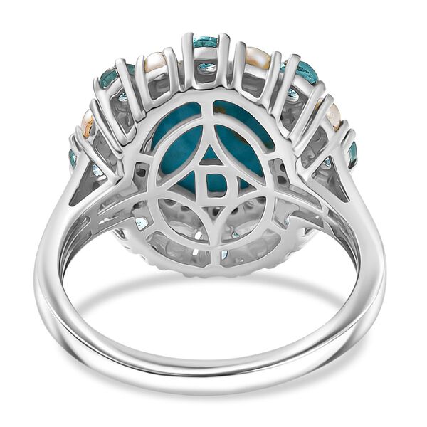 D'Joy AA Sleeping Beauty T&uuml;rkis, S&uuml;&szlig;wasserperle, Apatit und Zirkon Ring image number 6