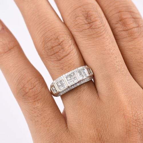 LUXURIANT DIAMOND - Lab Grown Diamant SI-GH SGL zertifiziert Ring, 925 Silber rhodiniert (Größe 17.00) ca. 1,00 ct image number 2