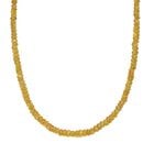 AA Gelber Saphir Halskette ca. 45 cm 925 Silber 750 Gelbgold Vermeil ca. 45,00 ct.
